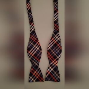Stafford Plaid Silk Blend Hand Made Bow Tie